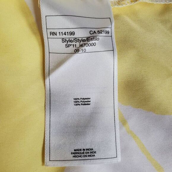 Roxy Women’s Yellow White Floral One Shoulder Dress Size M - Picture 6 of 7